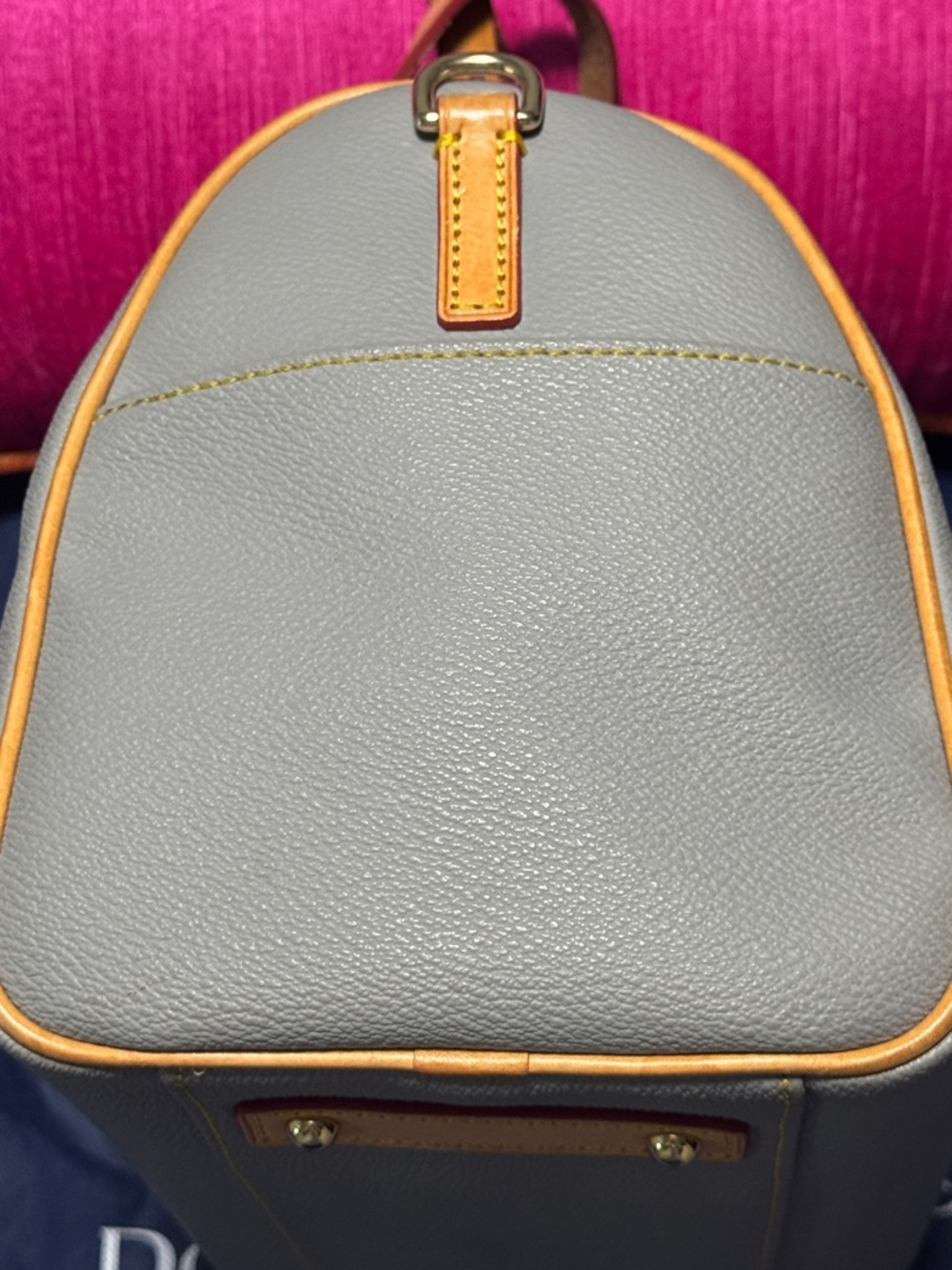 Dooney & Bourke Gray Satchel with Tan  Accents - Picture 12 of 13